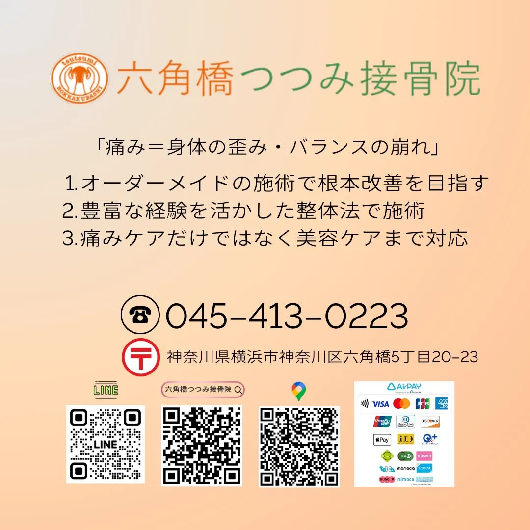 いつも六角橋つつみ接骨院をご利用いただき、ありがとうございま...